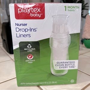 Brand New Sealed Playtex Nurser Drop Ins Liners 150 ct 8-10oz